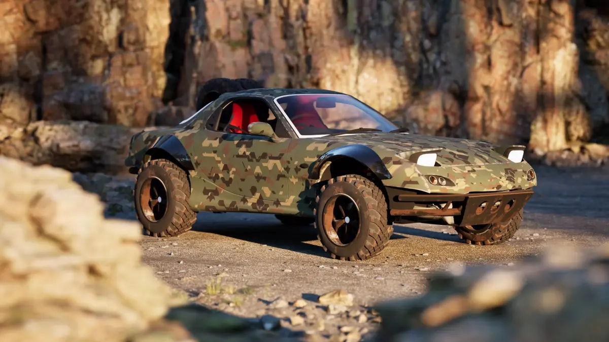 Mazda RX-7 Camo 3D model