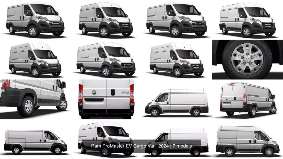 Ram ProMaster EV Cargo Van  2024 3D Model Pack