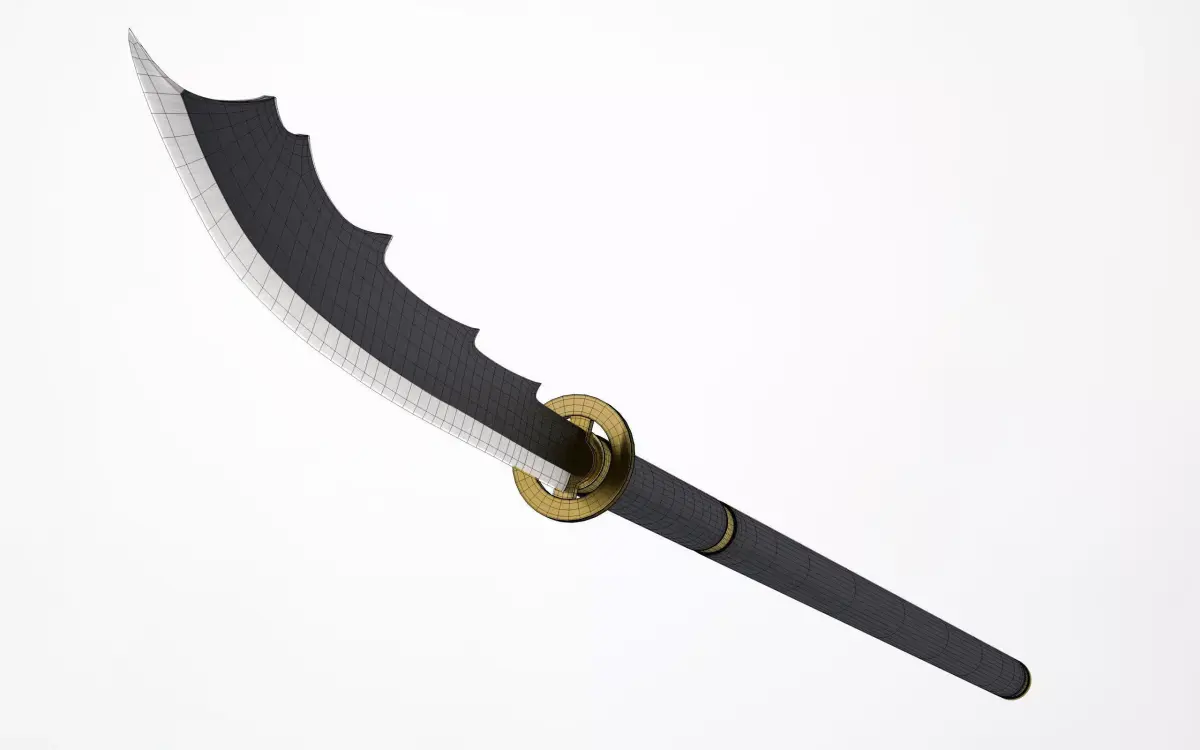 Black Dragon Naginata 3D model