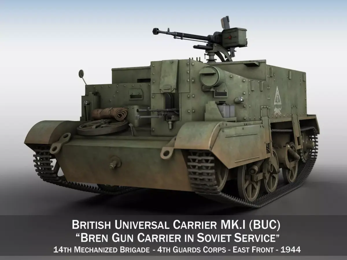 Bren Gun Carrier - BUC - Russian Army 3D model
