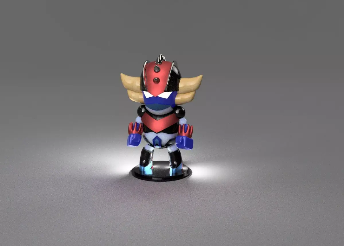 Mini - Goldrake mecha figures 3D print model Free 3D print model