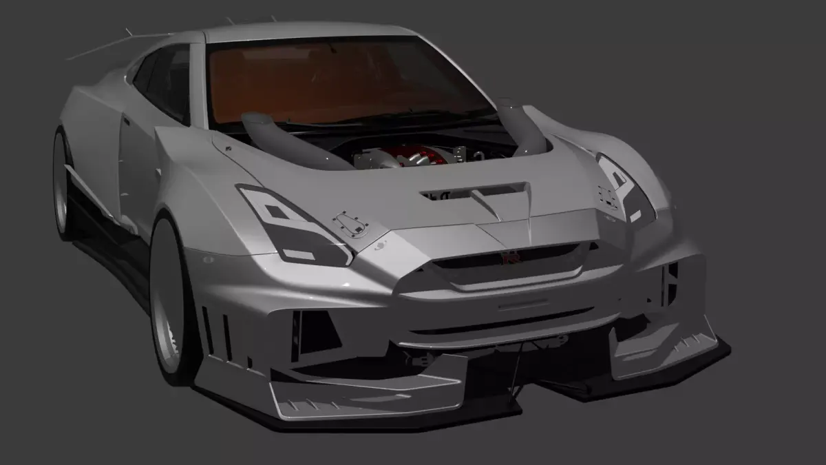 Premium 3D Nissan GTR Model  High Quality and Game-Ready 3D model