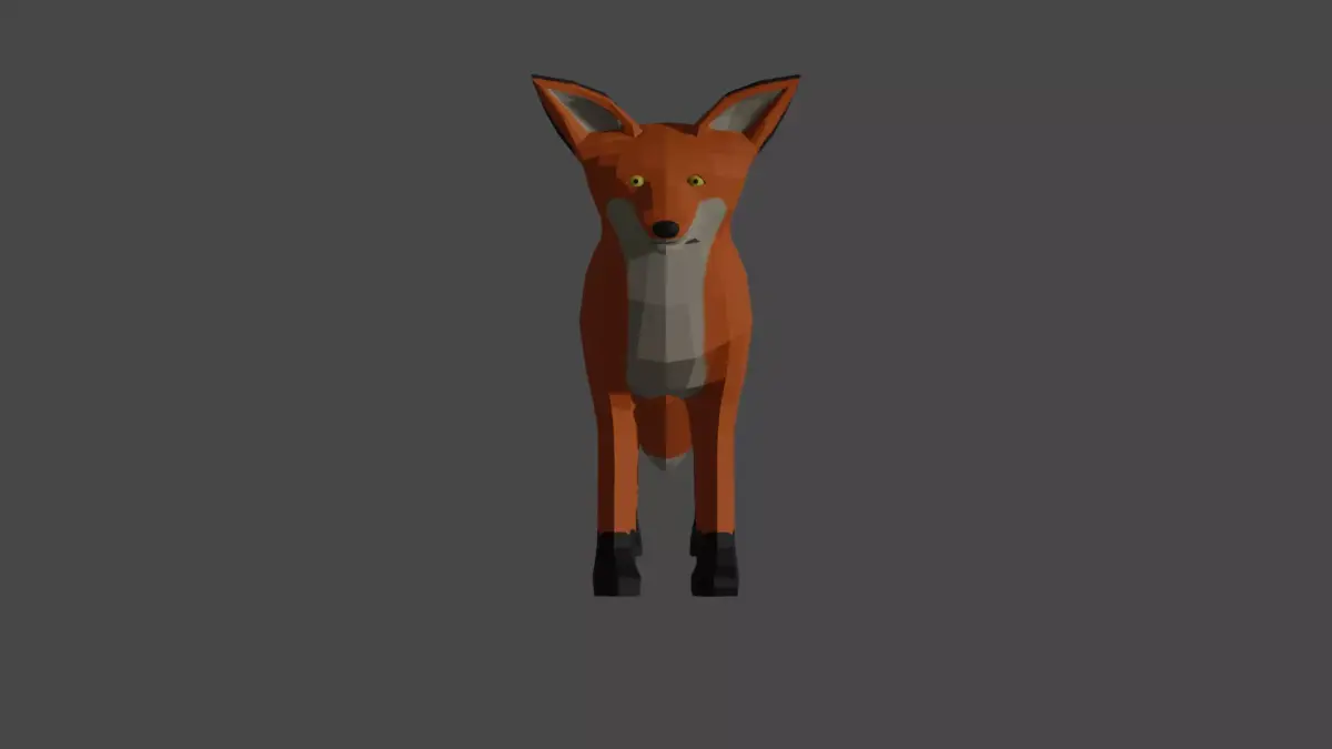LowPoly Fox Low-poly 3D model