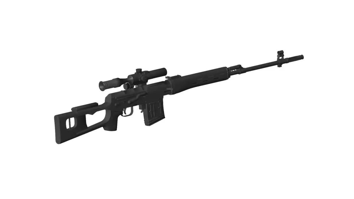 Dragunov Sniper Rifle 3D model 2