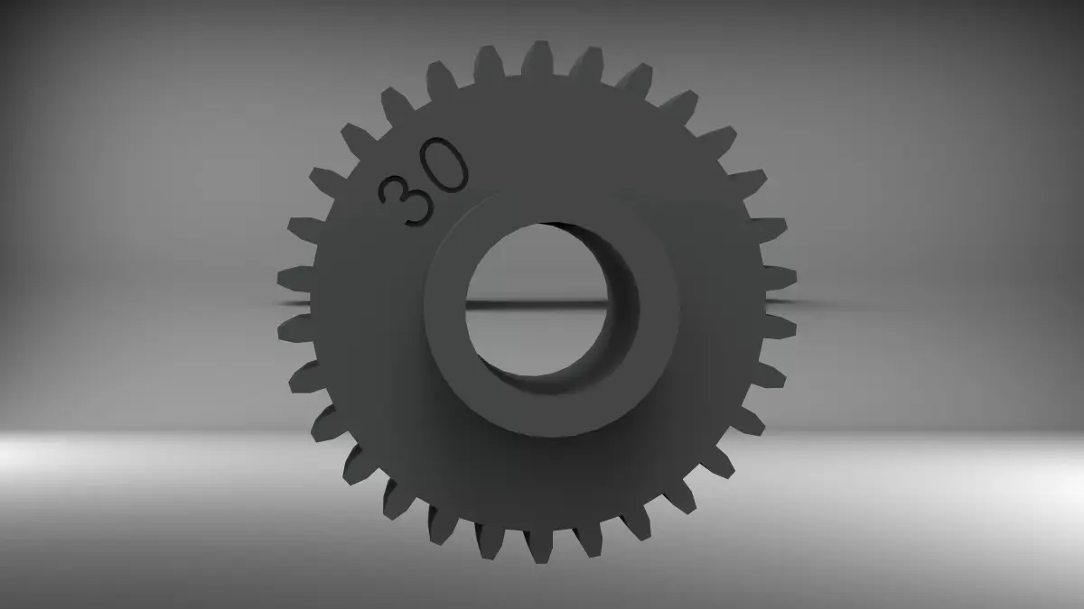 30 THEETH SPUR GEAR Free 3D model