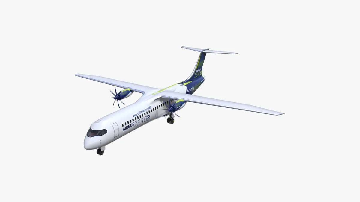 Airbus ZEROe Turboprop Rigged for Maya  purchase 3D model