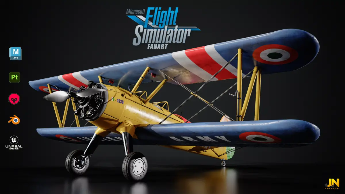 Biplane HIGH DETAILED 3D model