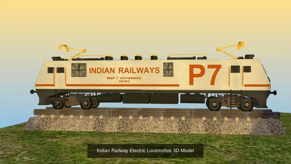 Indian Locomotives Coaches and Railway Assets Collection 3D Model Pack