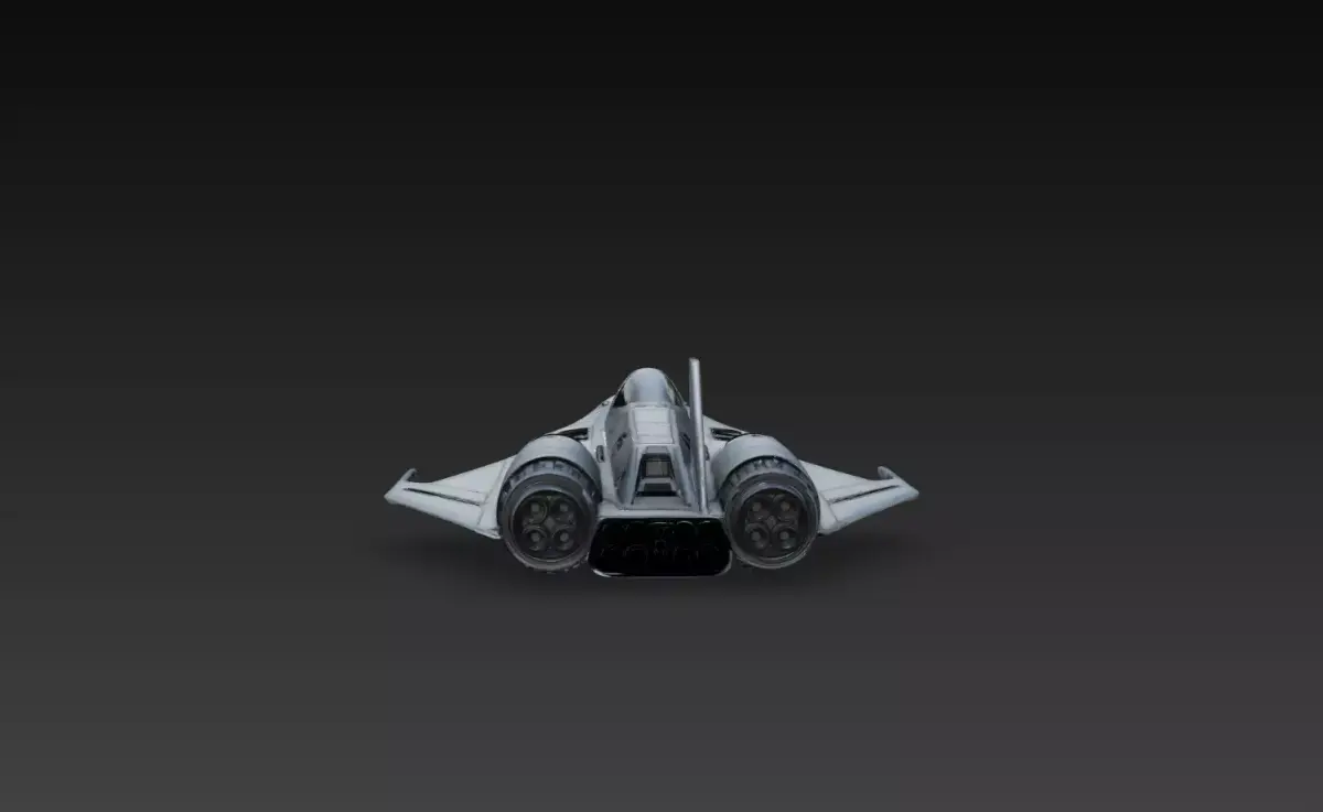 Sci-Fi Missile Strike Fighter Assault Aircraft STL 3D print model