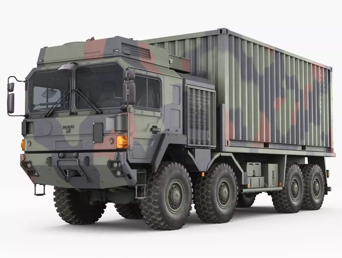 MAN HX77 container truck 3D model