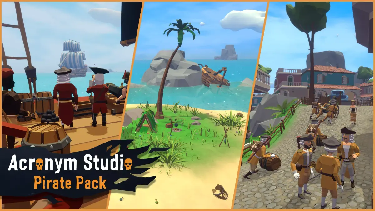 Acronym - Pirate Pack Low-poly 3D model