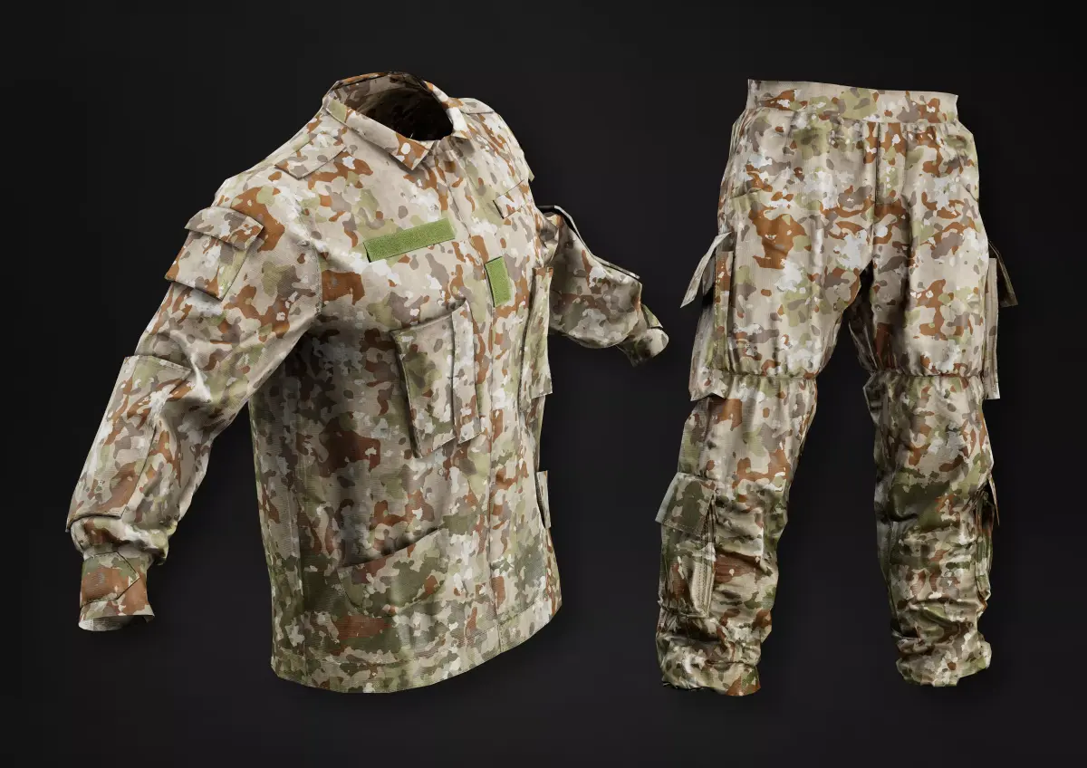 Military Uniform - Tactical Clothing for men Low-poly 3D model