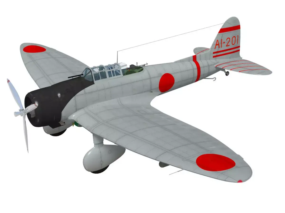 Aichi D3A Type 99 bomber Val 3D model