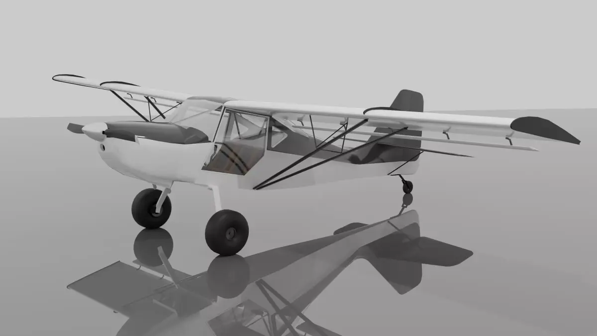 Kitfox Series 5 Low-poly 3D model