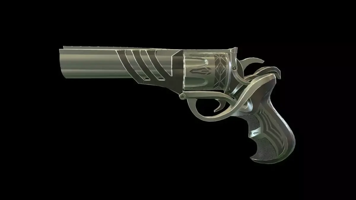 Revolver low-poly Low-poly 3D model