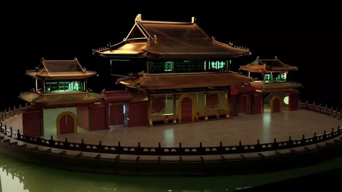 Chinese ancient house  3D model 8