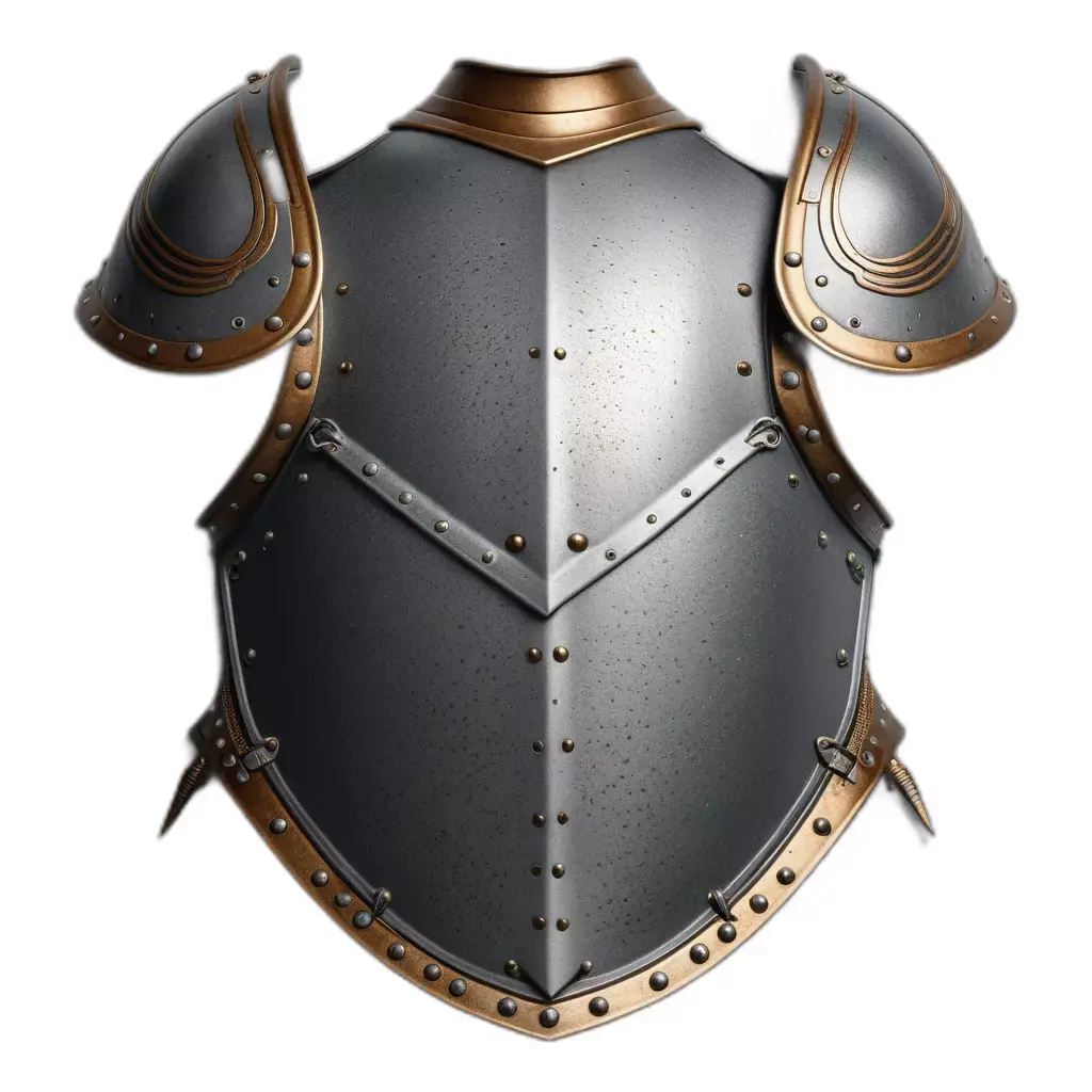 Medieval Knight Chest Armor Pauldrons Low-poly 3D model