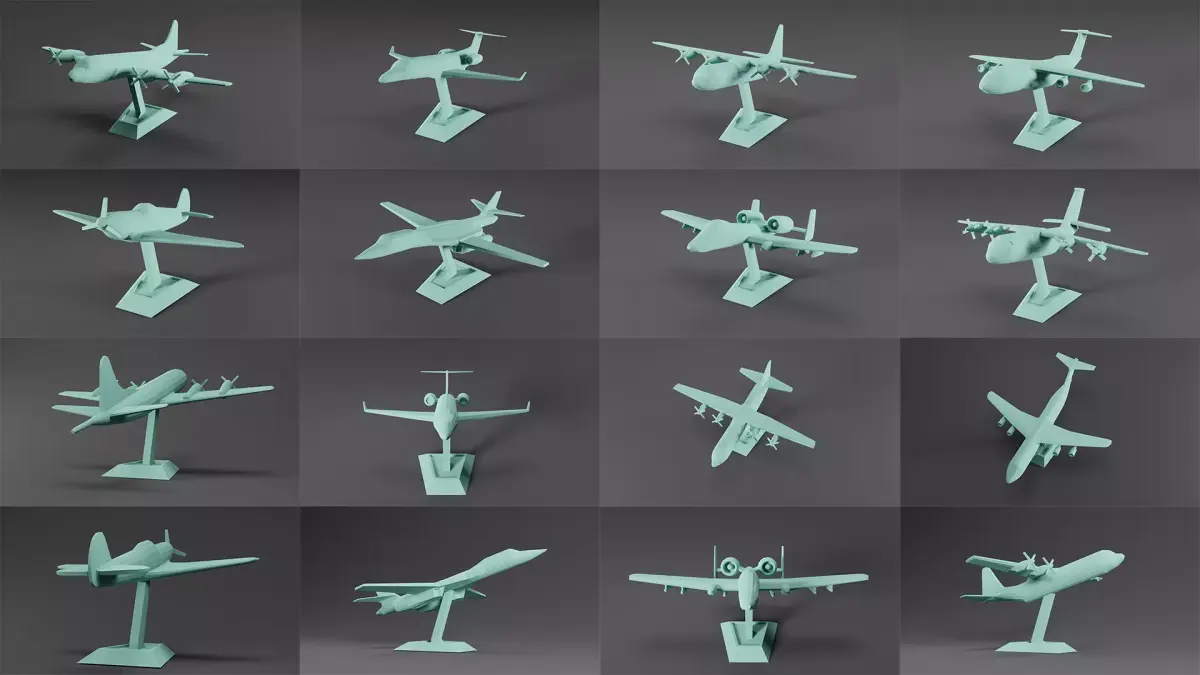 3D Printable Planes 3D Model Collection