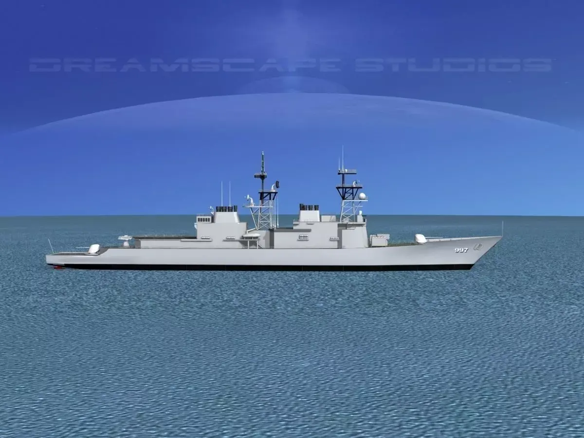 Spruance Class DD997 USS Hayler 3D model