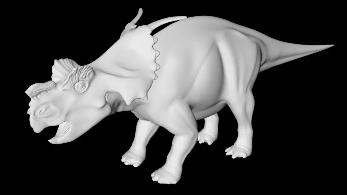 Low Poly Achelousaurus Dinosaur Low-poly 3D model
