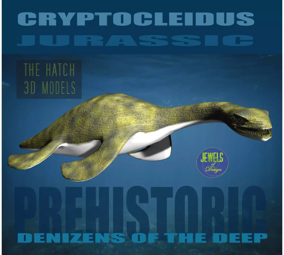 Cryptocleidus dinosaur Low-poly 3D model