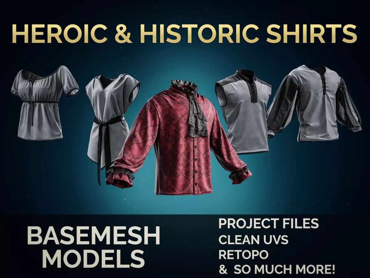 10 Heroic And Historic Shirts And Tunics 3D model
