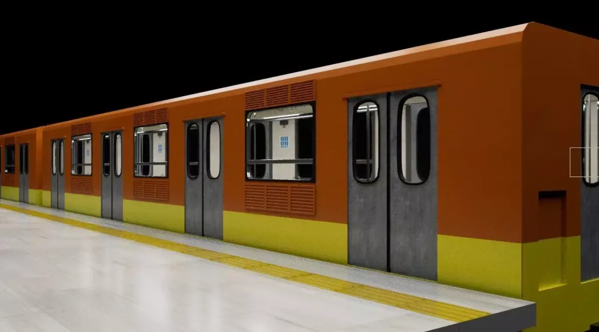 Vagon metro CDMX 3D model