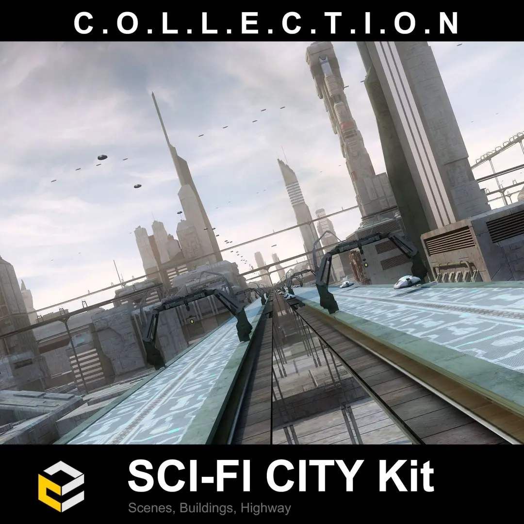 SciFi CITY Kit vol 1 3D model