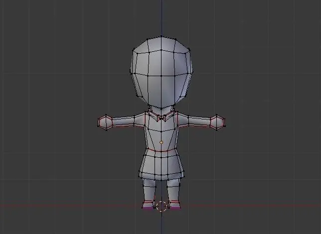 Girl char lowply Low-poly 3D model