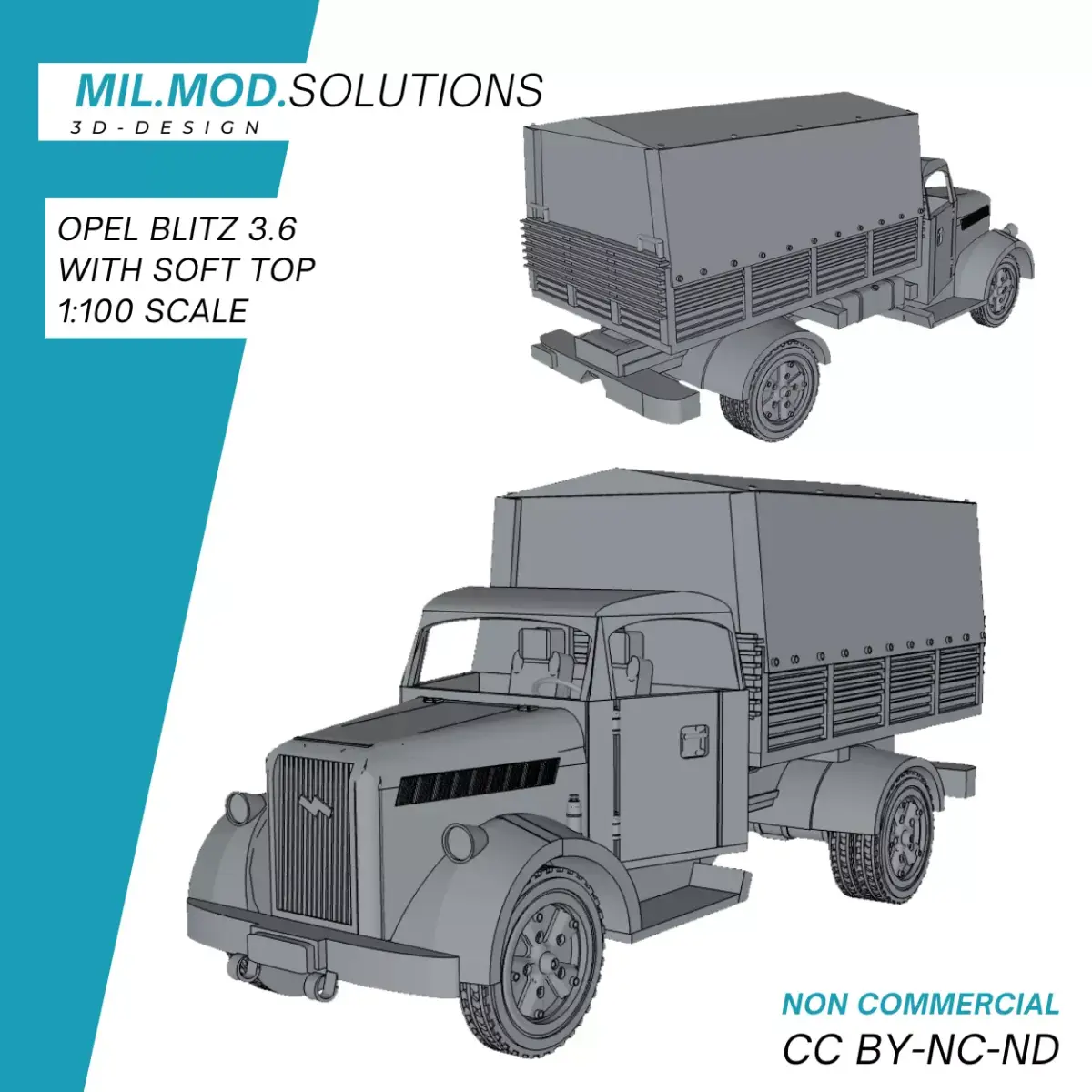Opel Blitz 3 6 mit Verdeck 3D print model