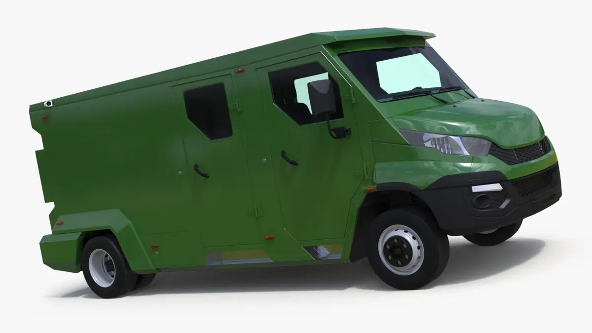 Armored Vehicle Green Simplified 3D model