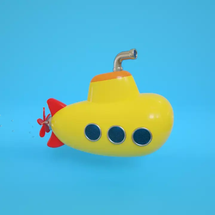 cartoony submarine 3D model