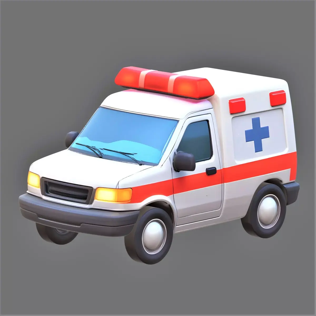 ambulance cartoon vehicle  3D print model