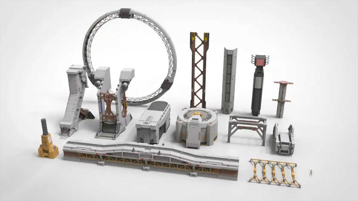 sci-fi Architecture kitbash 47 3D model