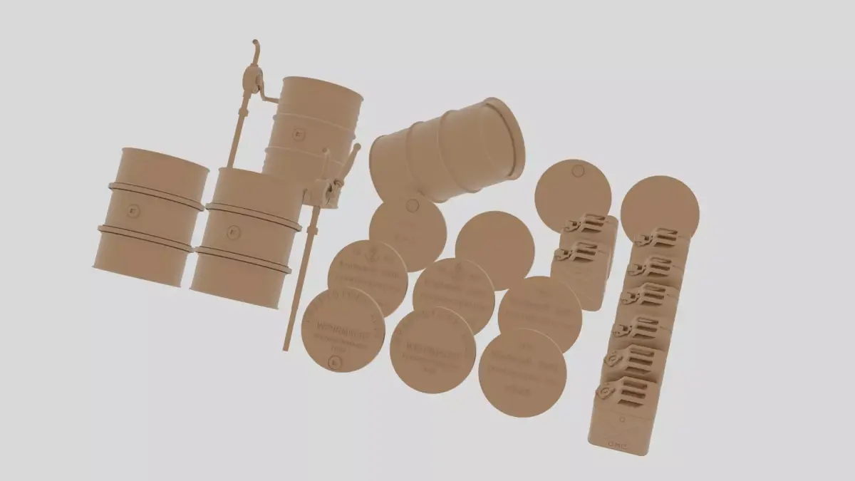 US and German WWII Fuel containers For 3d Resin Printing 3D print model