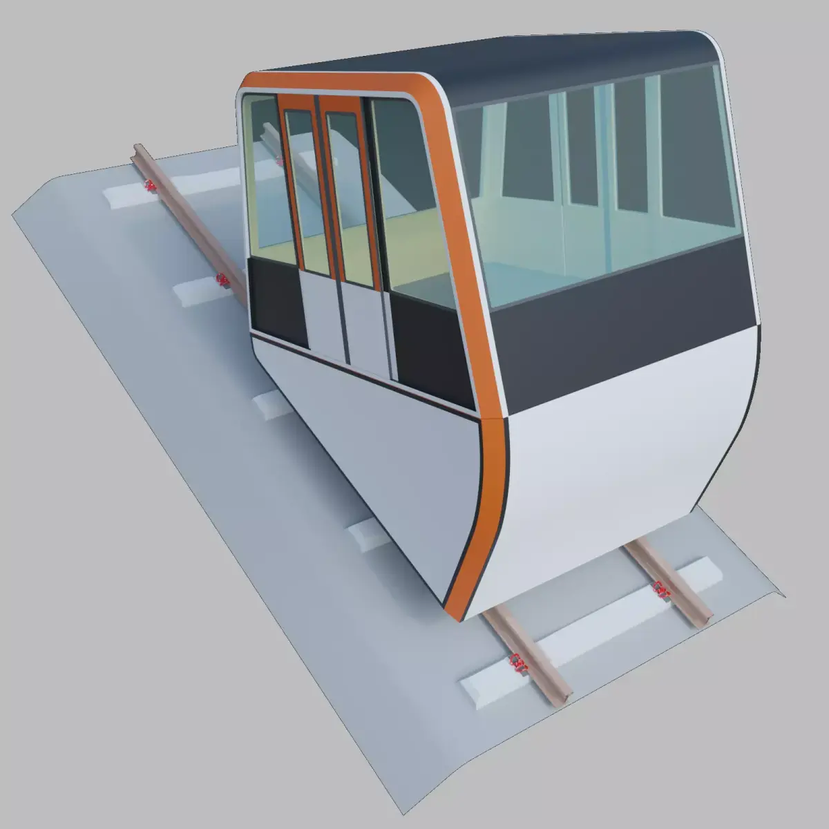 Inclined lift - funicular 3D model