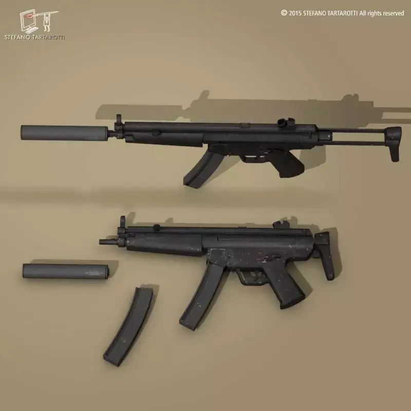 MP5 rifle 3D model