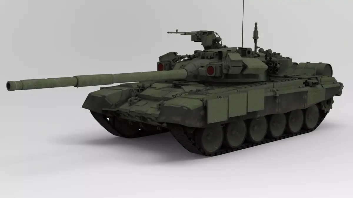 T-90 Russian Main Battle Tank Low-poly 3D model