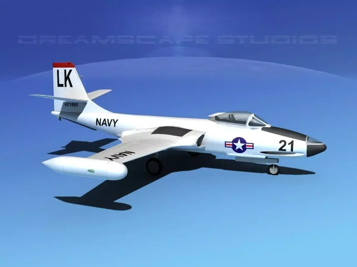 McDonnell F2H2 Banshee V07 3D model