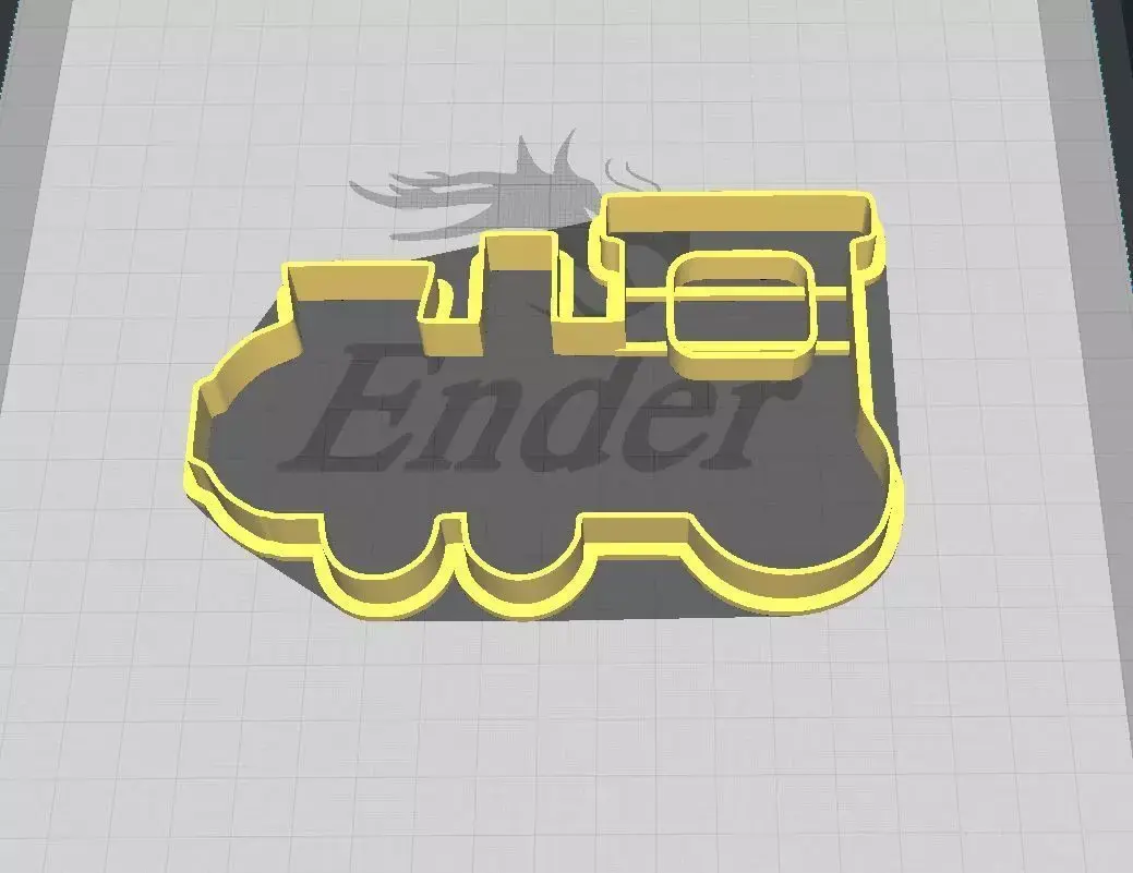 Christmas Train with Wagons Cookie-Fondant Cutter with Embosser 3D print model