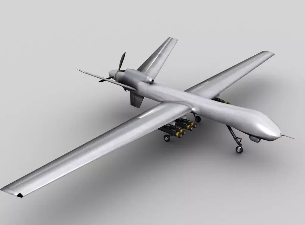 MQ 9 UAV Predator Reaper Drone Low-poly 3D model