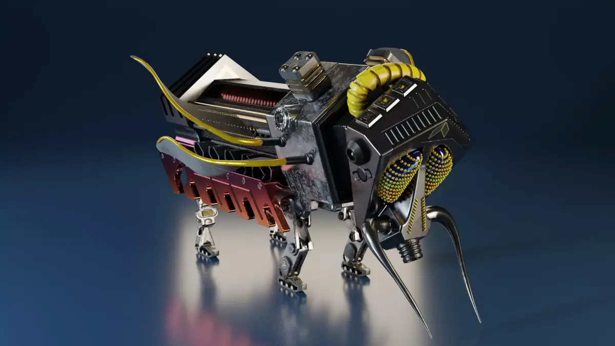 Robot insect Low-poly 3D model