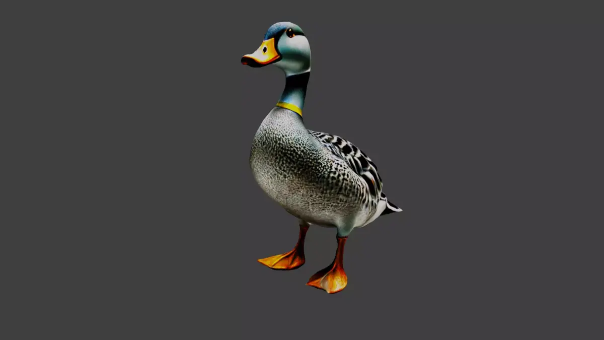 Duck Animal Low-poly 3D model