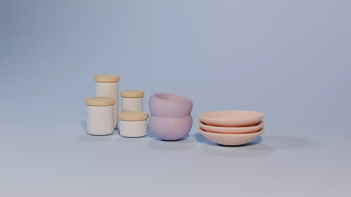 Kitchen Clutter Low Poly Asset Free low-poly 3D model