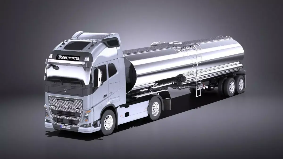 Volvo FH16 Globtrotter Tanker 2013-2015 VRAY 3D model