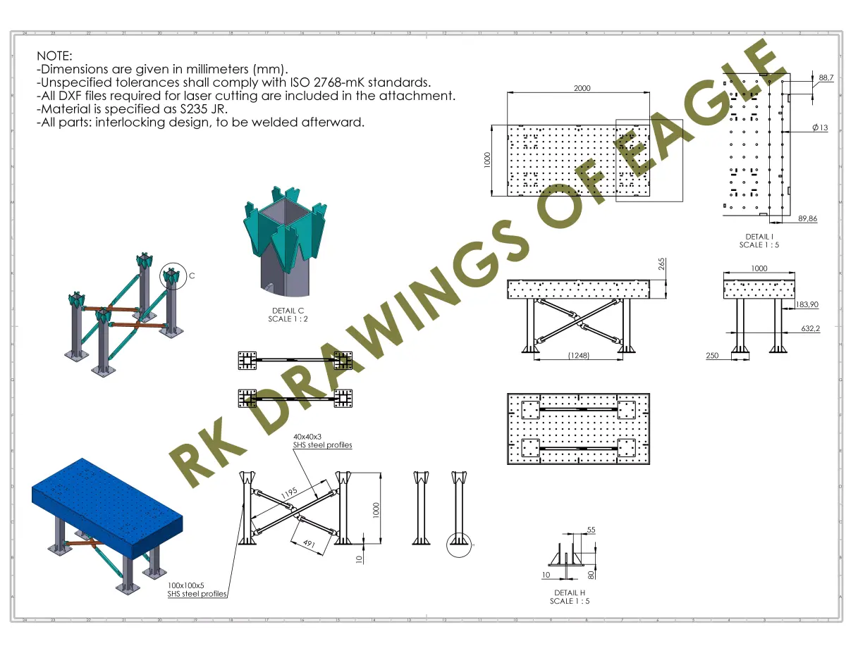WELDING FIXTURE TABLE 3D model