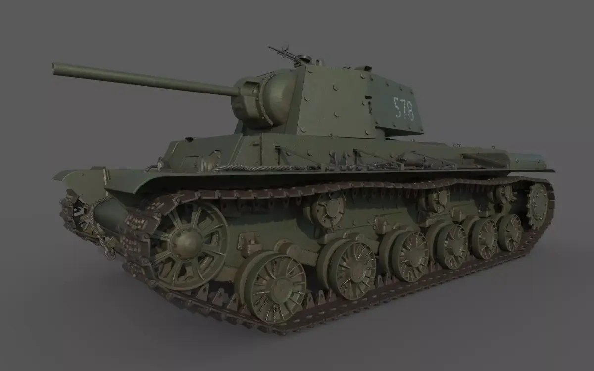 KV 1 with metal screens 3D model