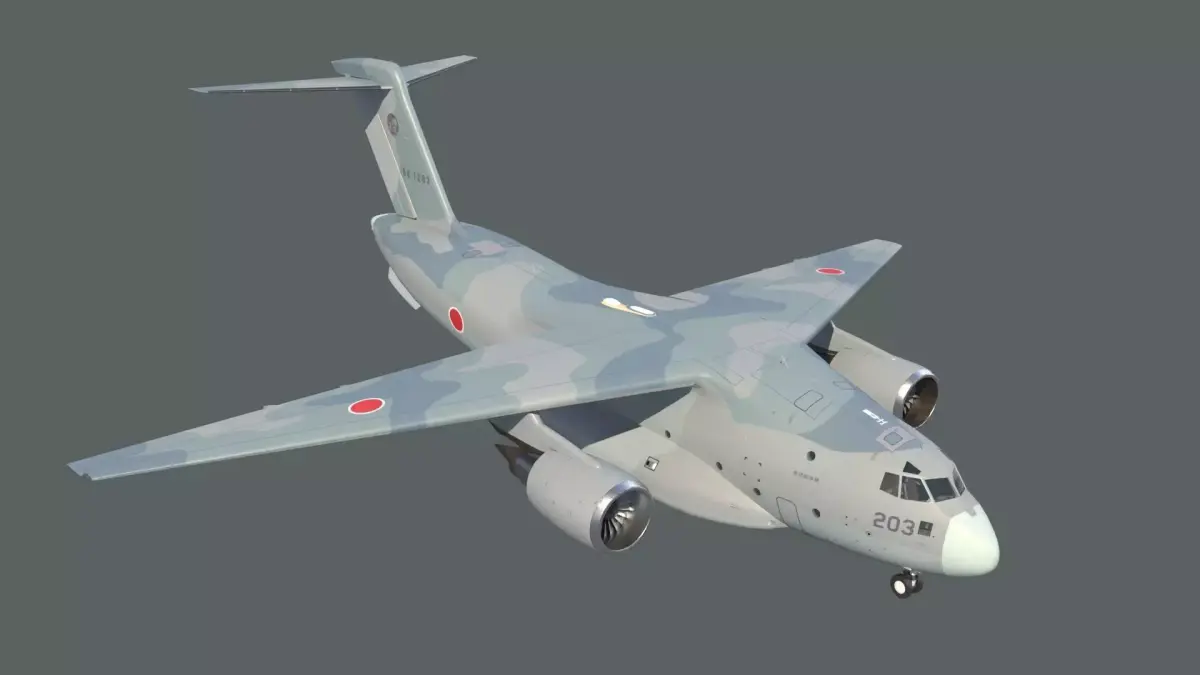 Kawasaki C-2 Low-poly 3D model