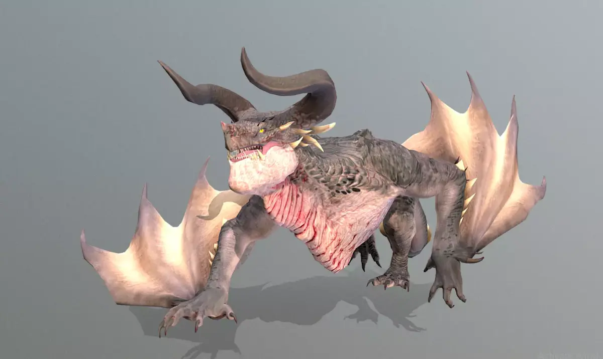 SAND DRAGON Sand Monster Walk and Attack  3D model