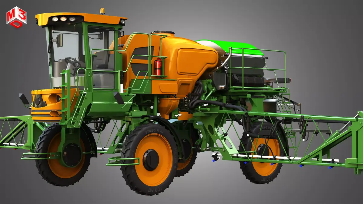Sprayer - Spreader and Pneumatic Seeder 3 in 1 Machine 3D model